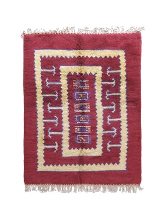 AFK Living Alfombra bereber marroqu&iacute; de pura lana roja 217 x 298 cm