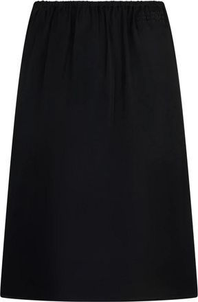 Maison Margiela Satijnen Midi Rok - Dames - Midirokken - Zwart - XS - Satijn - Rokken