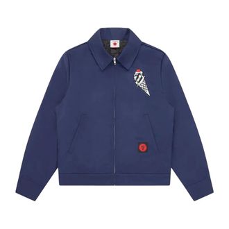 Icecream Icecream - Cone Man Embellished Work Jacket - Heren - Jassen - Blauw - Maat: M Katoen