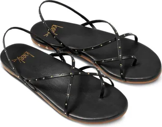 beek Palila Studded Leather Slingback Sandal in Black at Nordstrom, Size 12