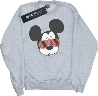 Disney Heren Sweatshirt met Mickey Mouse Zonnebril (Sportgrijs)