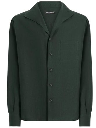 Dolce & Gabbana Overhemd met matrozenkraag - Groen