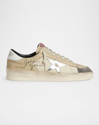 Golden Goose Men & apos;s Stardan Leather & Nylon Low-Top Sneakers