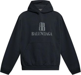 Balenciaga Sweatshirts & Hoodies - Heren - Hoodies - Blauw - 2XS - Katoen - Hoodies & sweatvesten