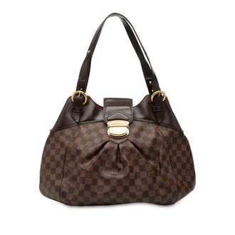 Louis Vuitton Pre-owned Womens Damier Ebene Sistina Gm - Dark Brown Textile - One Size