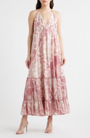 Parker The Davina Paisley Halter Maxi Dress in Foxglove at Nordstrom, Size Xx-Large