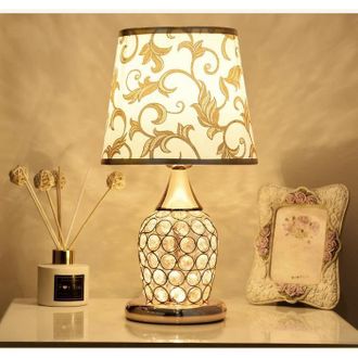 OEM Tuserxln L&aacute;mpara De Mesa En Cristal, L&aacute;mpara De Cabecera Decorativa Creativa, Chambre &Agrave; Coucher Moderne Simple, Mode Romantique Chaude