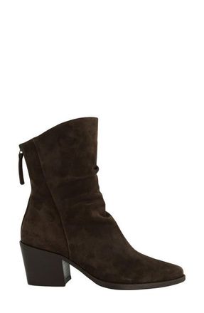 Paul Green Fender Block Heel Bootie in Mocha Suede at Nordstrom, Size 9.5