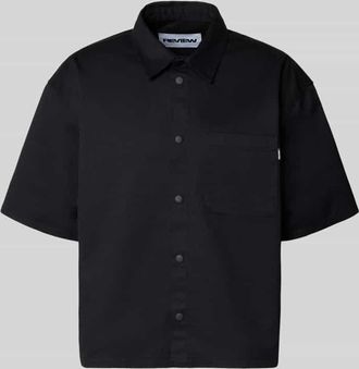 Review Relaxed Fit Freizeithemd mit Brusttasche in Black, Gr&ouml;&szlig;e XL