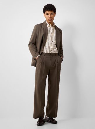 Le 31 Mens Heathered pleated pant Loose fit Imported from Seoul