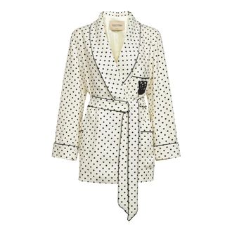 Valentino Jassen, Dames, Veelkleurig, S, Leer, Supergran Plusdepois Print Jacket