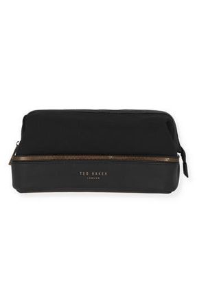 Ted Baker Faux Leather Toiletry Bag in Black at Nordstrom Rack