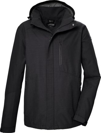 Killtec Killtec Mens Kos 256 Mn Jckt_carleb Functional waterproof outdoor jacket with zip-off Hood, Dark anthracite, XL