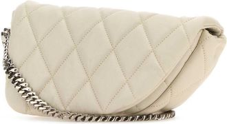 Burberry Womens Shield Shoulder Bag White Lamb Leather