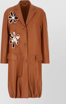 Fendi lamb leather fitted jacket