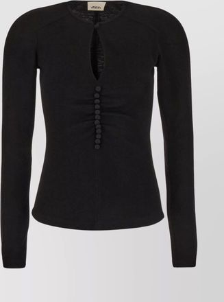 Isabel Marant cutout puff-sleeve blouse