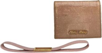 Miu Miu Pre-owned Wallets, female, Brown, Size: ONE SIZE Pre-owned Leather Wallet