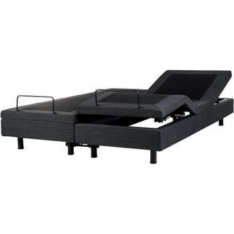 Beliani Modern eu Super King Size 6ft Electric Bed Adjustable Remote Control without Headboard Dark Grey Duke
