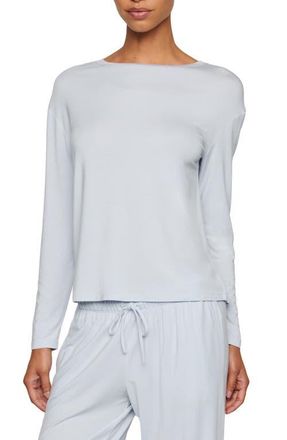 Eberjey Gisele Stretch Modal Pajama Top in Ice Blue at Nordstrom, Size Large