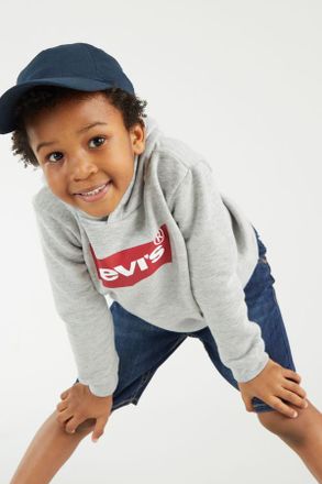 Levi's Felpa con cappuccio Screenprint con logo Batwing bambini - Uomo - 8A - Grigio / Grey Heather