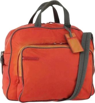Prada Pre-owned Weekend Bags, female, Orange, Size: ONE SIZE Pre-owned Boston Bag