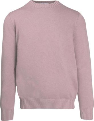 Gran Sasso Ronde hals gebreid - Heren - Ronde hals truien - Roze - 3XL - Katoen - Truien & Vesten