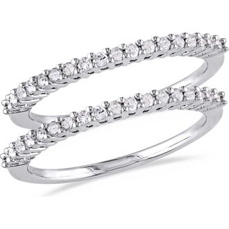 Delmar Sterling Silver Diamond Anniversary Ring 2-Piece Set - 0.36 ct. at Nordstrom Rack, Size 4.5