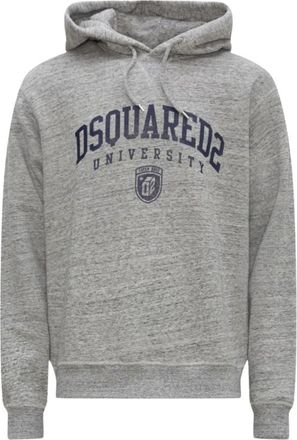 Dsquared2 Stijlvolle Gebreide Trui voor Mannen - Heren - Hoodies - Grijs - S - Hoodies & sweatvesten