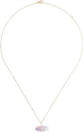 JiaJia Collana Veracruz in oro giallo 14KT con diamanti e ametista