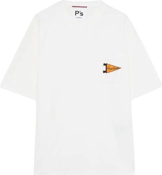 President's T-shirt Over Girocollo - Heren - T-shirts - Wit - L - Tops