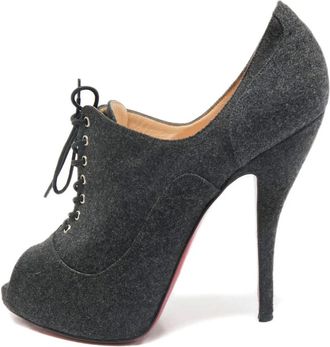 Christian Louboutin Stivali a punta aperta 125mm - Grigio