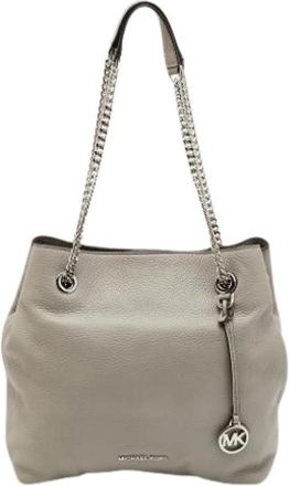 Michael Kors Pre-owned Leren Schoudertas - Dames - Vintage Schoudertas - Grijs - ONE Size - Leer - Vintage