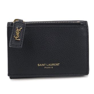 Saint Laurent Black Leather Wallet (Tri-Fold) (Pre-Owned)