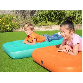 Trade Shop Trade Shop - Materasso Ad Aria Gonfiabile Floccato Per Bambini 158 X 89 X 18cm 2 Colori 67918
