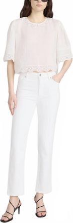 Frame Denim Le Sleek Straight Leg Jeans In White