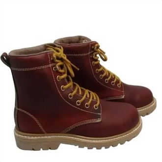 Romeo Rega Mens Lace Up Leather Composite Toe Work Boots In Brown