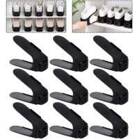OEM Juego De 30 Organizadores De Zapatos Ajustables Froadp Con 3 Alturas Ajustables, Doble Capa, Negro - Crezuo