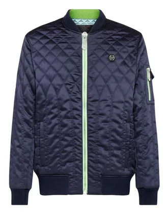 Philipp Plein Quilted Nylon Bomber Iconic Plein