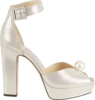 Jimmy Choo London Socorie 120 Shimmer Platform Sandals, Brand Size 40 ( US Size 10 )