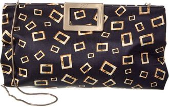 Roger Vivier Folder Satin Clutch