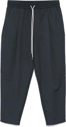 Dr&ocirc;le de Monsieur Donkergrijze Elastische Trekkoord Korte Broek - Heren - Sweatpants - Grijs - XL - Broeken
