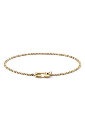 Miansai Mens Mini Annex Bracelet in Gold Vermeil Polished at Nordstrom, Size Medium