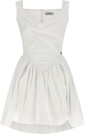Vivienne Westwood White Sweetheart Neck Flared Mini Dress