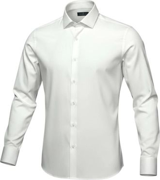 Sonrisa Fine Jersey Shirt - Heren - Zakelijke Overhemden - Wit - 5XL - Katoen - Overhemden