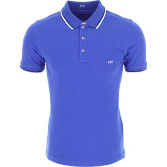 Fay Polo Shirts, male, Blue, Size: 2XL Polo Shirt