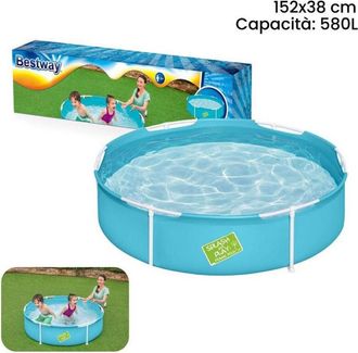 Trade Shop Trade Shop - Piscina Fuori Terra Steel Pro Frame Rotonda Da 152x38 Cm 580lt Per Bambini 56283