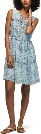 Lucky Brand Floral Embroidery Minidress in Blue Floral at Nordstrom, Size Xx-Large