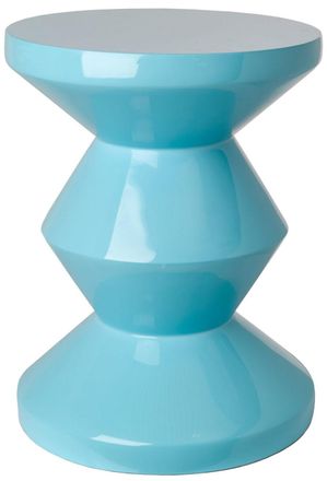 Pols Potten Beistelltisch & Hocker Zig Zag 46 cm - Hellblau