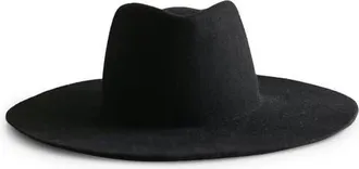 Gigi Pip Dakota Wide Brim Felt Hat in Black at Nordstrom, Size Medium/large