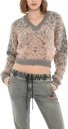 Diesel Multicolor Knitted V Neck Sweater